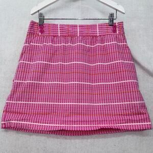 EUC Vineyard Vines Whale Striped Skirt size 2 Pink, White & Orange